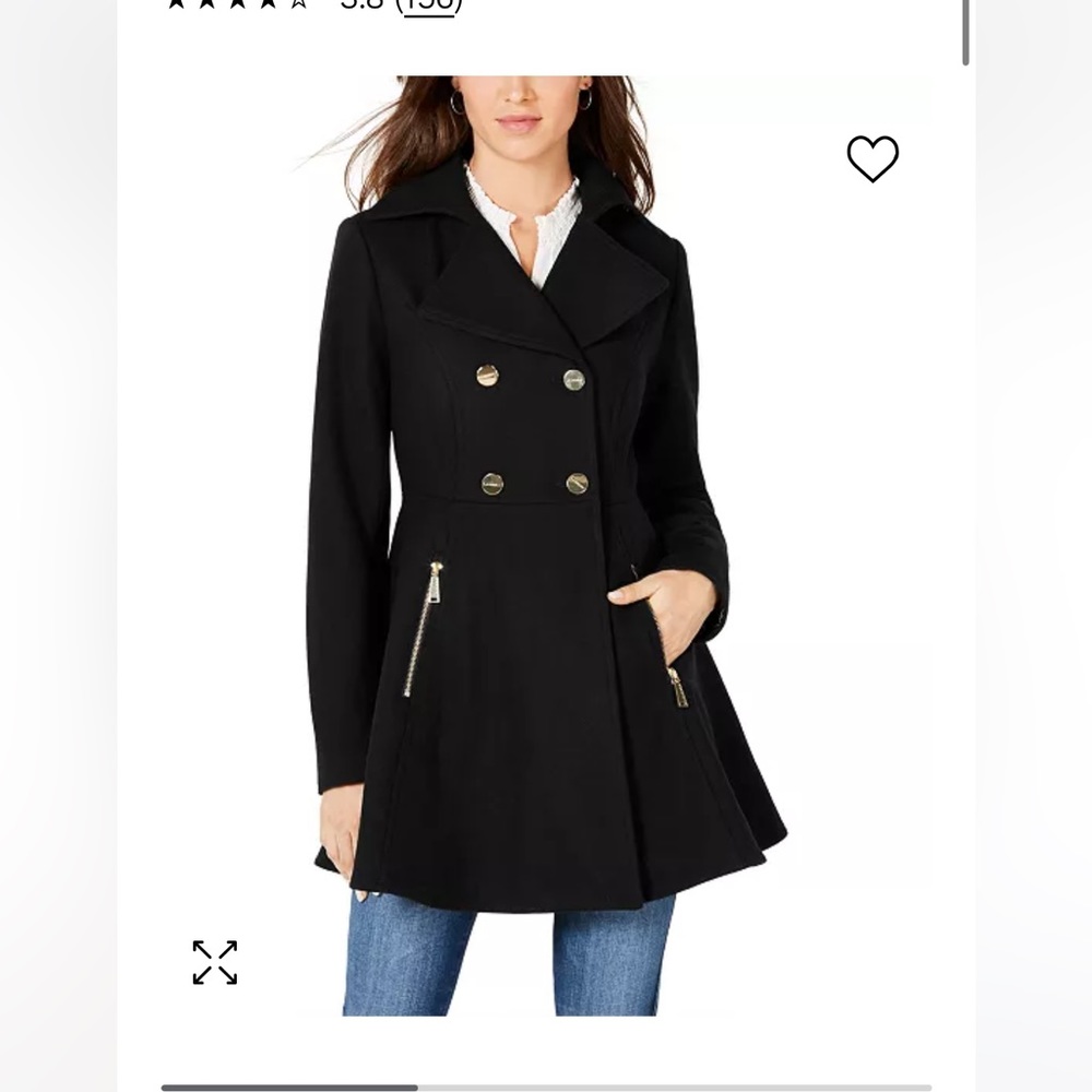 LAUNDRY BY SHELLI SEGAL
Women's Double-Breasted Wool Blend Skirted Coat Size XL